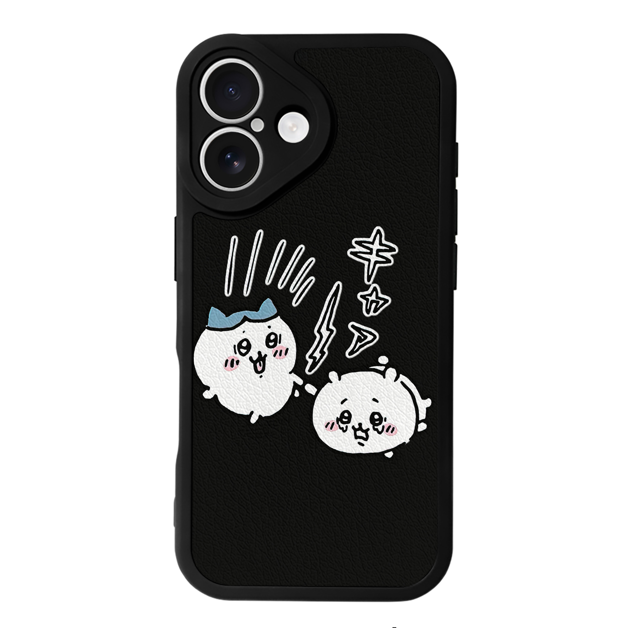 （画像用） ちいかわ ハチワレ Chii-kawa hachiware 【iPhone 16シリーズ対応】シリコンスマホケース（レザー調） 材質：シリコン